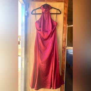 👉Stunning! LULUS Fuschia Pink Satin Evening Cocktail Dress